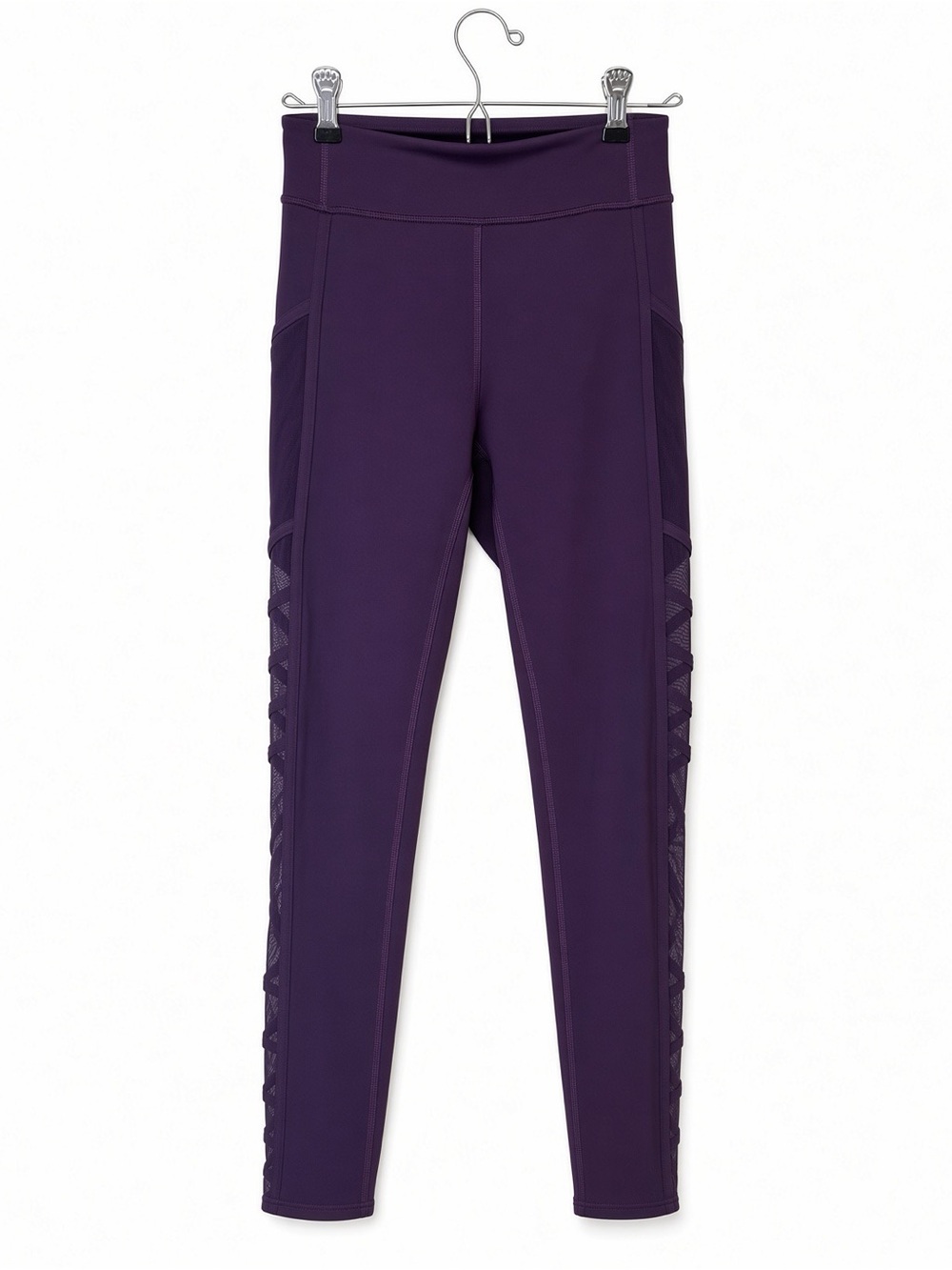 Lululemon Wunder Train High Rise Tight 25" Purple Mesh Pockets Sz 4